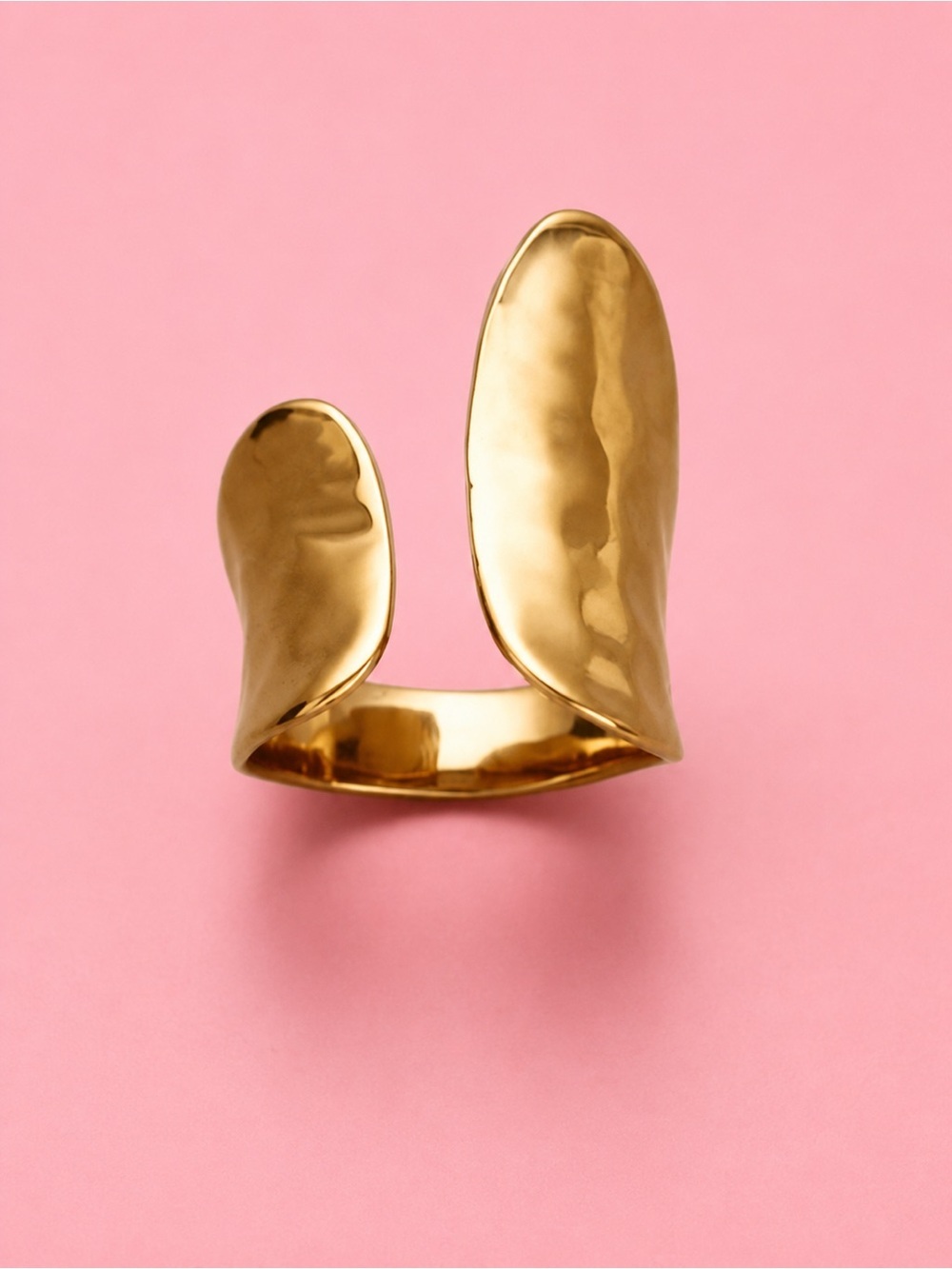 Anthropologie Polished Gold Sculptural Open Ring